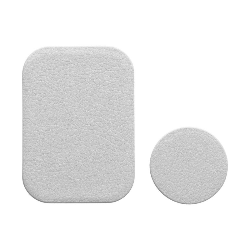 Ανταλλακτικές Πλάκες For Magnet Car Holder With Leather Silver