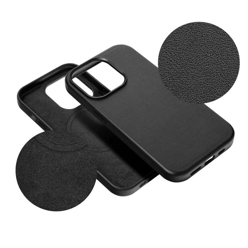 Θήκη Leather Mag Cover Case For Iphone 16 Pro Max Black