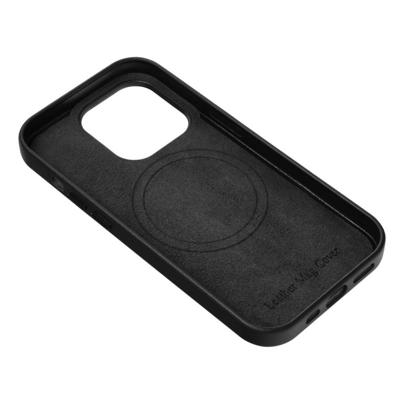 Θήκη Leather Mag Cover Case For Iphone 16 Pro Max Black