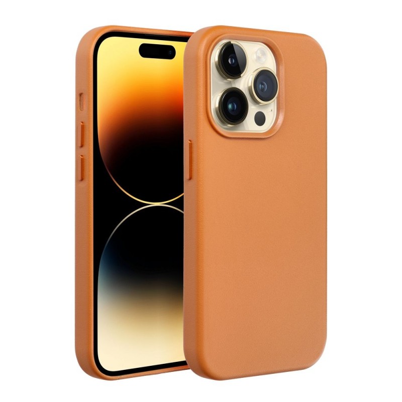 Θήκη Leather Mag Cover Case For Iphone 16 Pro Max Orange