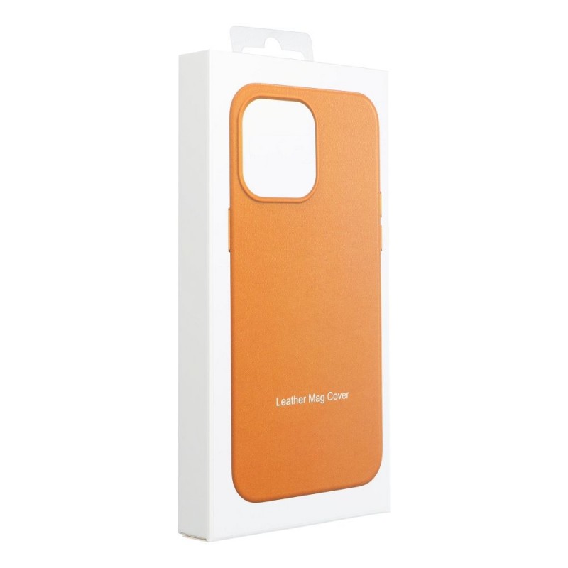 Θήκη Leather Mag Cover Case For Iphone 16 Pro Max Orange
