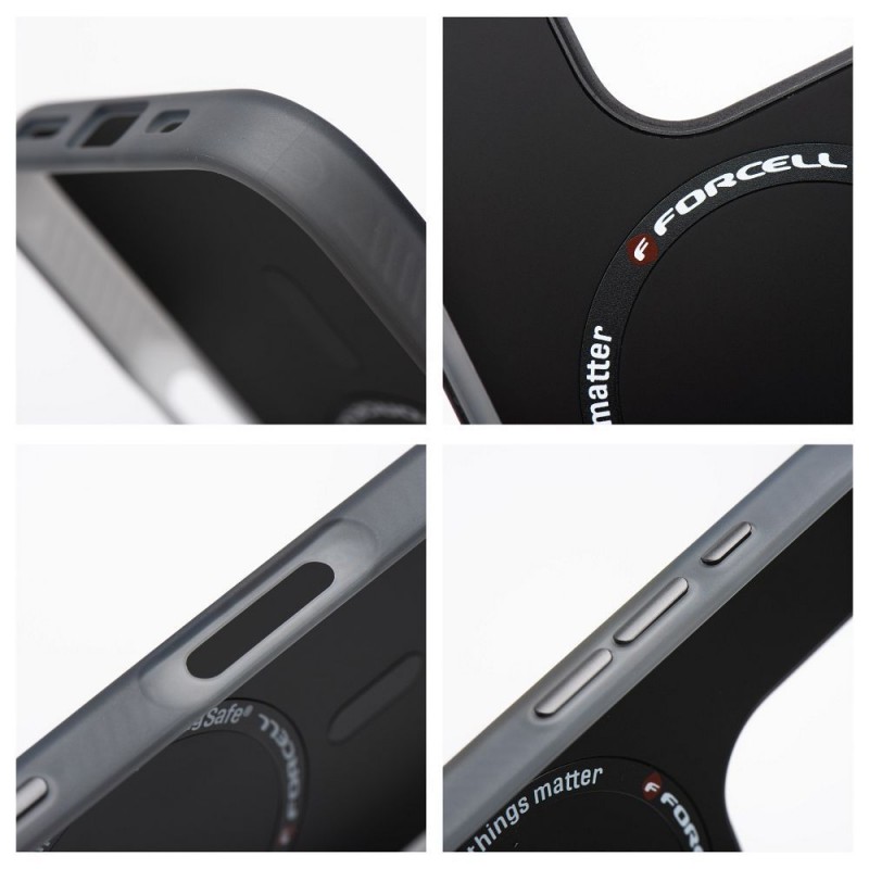 Θήκη Forcell F-Protect with Dual Layer 4D Technology Military Drop-Test Compatible With Magsafe For Case Apple iPhone 16 Pro Max (6.9") Cyber Grey