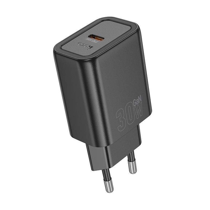 Φορτιστής Ταξιδιού Hoco N63 Gentle PD30W+QC3.0 Black