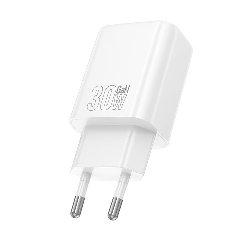 Φορτιστής Ταξιδιού Hoco N63 Gentle PD30W+QC3.0 White