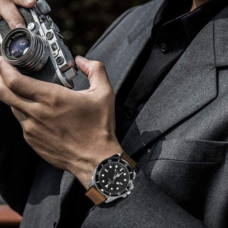 Ανταλλακτικό λουράκι Genuine Leather & Silicone Dark Brown Dual Keel για  Samsung Galaxy Watch3(45mm)/Watch(46mm)/Xiaomi Haylou LS05/Amazfit GTR(47mm)/2e(46mm)/Stratos 2/3/Mi Watch(46mm)/Huawei GT/Active/GT 2/Pro/Honor GS Pro/Magic/2(46mm) (22mm)