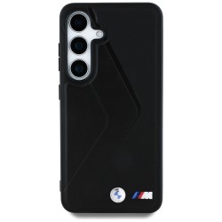 Θήκη BMW PU Leather Carbon MagSafe Tricolor Line Case Samsung Galaxy S25 S931 Black