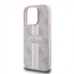 Θήκη Original Case GUESS hardcase 4G Printed Stripes MagSafe  Case Apple iPhone 16 Pro Max (6.9") Pink