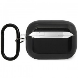 Θήκη Original BMW Tricolor Stripes BMAP222SOTK Apple Airpods Pro 1 / 2 Genuine Leather Black