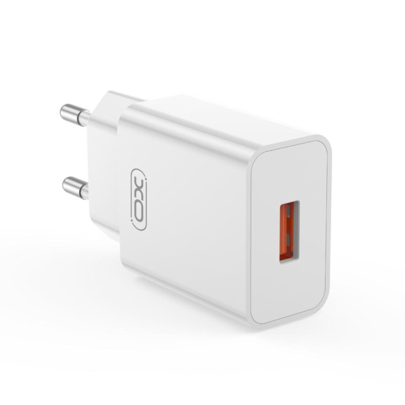 Φορτιστής Ταξιδιού XO L127 QC3.0 USB-A to Type-C 18W PD Fast Charger White