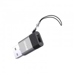 Μετατροπέας BWOO USB-A Male σε USB-C Female Γκρι  (BZ-38)