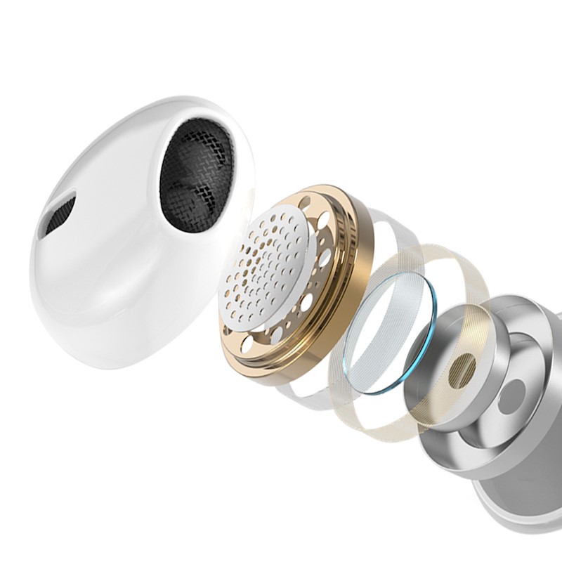 Handsfree Ακουστικά BWOO BO-HF05 In-Ear Με Βύσμα 3.5mm White