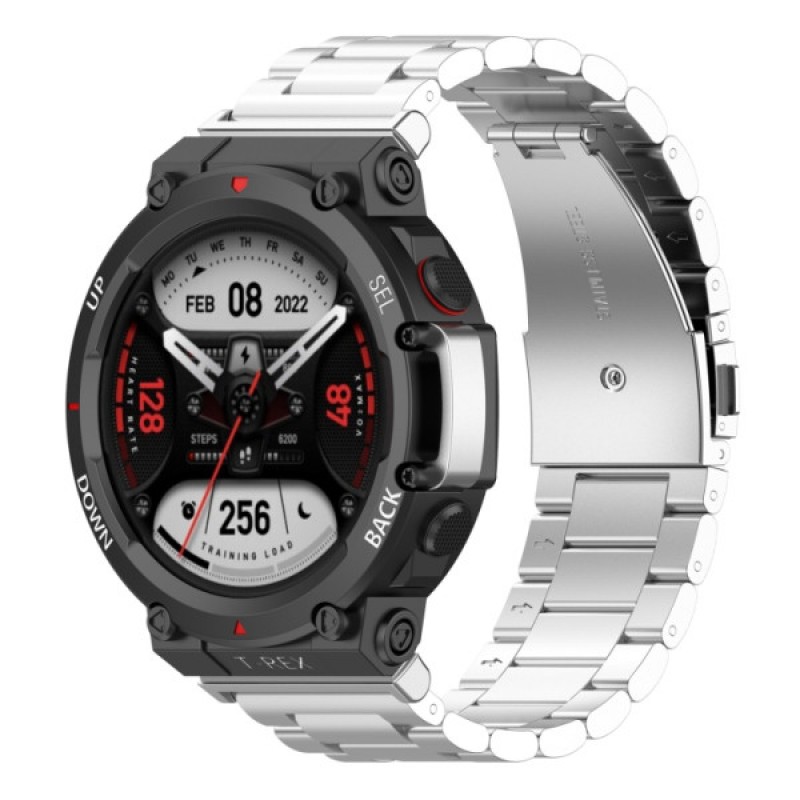 Ανταλλακτικό λουράκι Quickfit Stainless Xiaomi Amazfit T-Rex 3 Silver