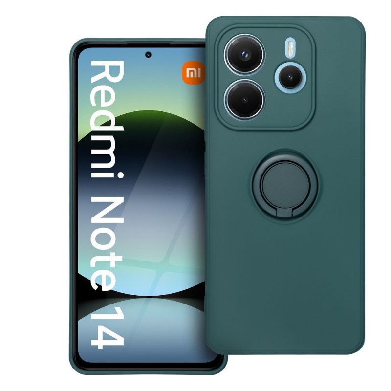 Θήκη Silicone Ring Xiaomi Redmi Note 14 5G Green Θήκη Silicone Ring Xiaomi Redmi Note 14 5G Green