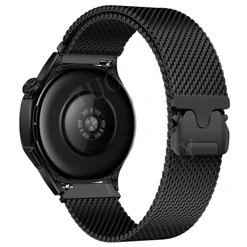 Ανταλλακτικό λουράκι QuickFit Milano Mesh Loop Samsung Galaxy Watch5 (40mm & 42mm)/Watch4 (40mm & 44mm)/ Watch4 Classic (42mm & 46mm)/ Watch3(41mm)/Active 2(40/44mm)/Amazfit GTS 3 (43mm)/GTR(42mm) (20mm) Black