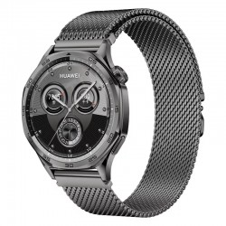 Ανταλλακτικό λουράκι QuickFit Milano Mesh Loop Samsung Galaxy Watch5 (40mm & 42mm)/Watch4 (40mm & 44mm)/ Watch4 Classic (42mm & 46mm)/ Watch3(41mm)/Active 2(40/44mm)/Amazfit GTS 3 (43mm)/GTR(42mm) (20mm) Titanium Grey