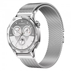 Ανταλλακτικό λουράκι QuickFit Milano Mesh Loop Samsung Galaxy Watch5 (40mm & 42mm)/Watch4 (40mm & 44mm)/ Watch4 Classic (42mm & 46mm)/ Watch3(41mm)/Active 2(40/44mm)/Amazfit GTS 3 (43mm)/GTR(42mm) (20mm) Silver
