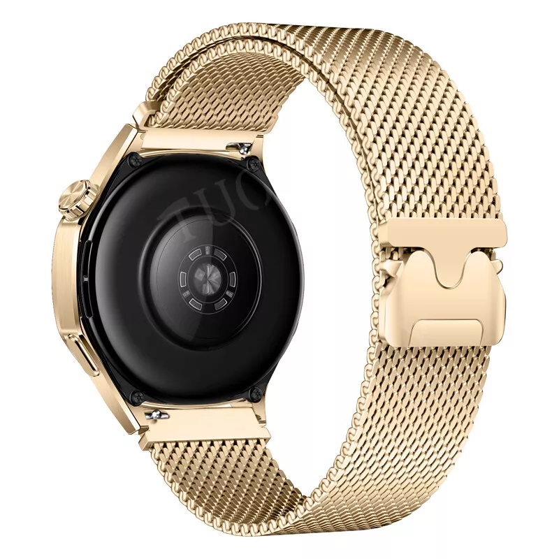 Ανταλλακτικό λουράκι QuickFit Milano Mesh Loop Samsung Galaxy Watch5 (40mm & 42mm)/Watch4 (40mm & 44mm)/ Watch4 Classic (42mm & 46mm)/ Watch3(41mm)/Active 2(40/44mm)/Amazfit GTS 3 (43mm)/GTR(42mm) (20mm) Gold