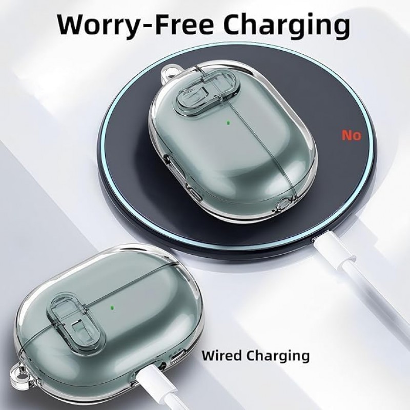 Θήκη Huawei Freebuds Pro 3 / 4 Silicone Skin with Carabiner Clear