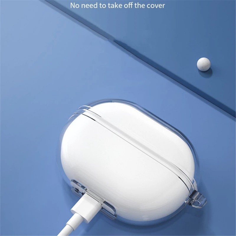 Θήκη Huawei Freebuds Pro 3 / 4 Silicone Skin with Carabiner Clear