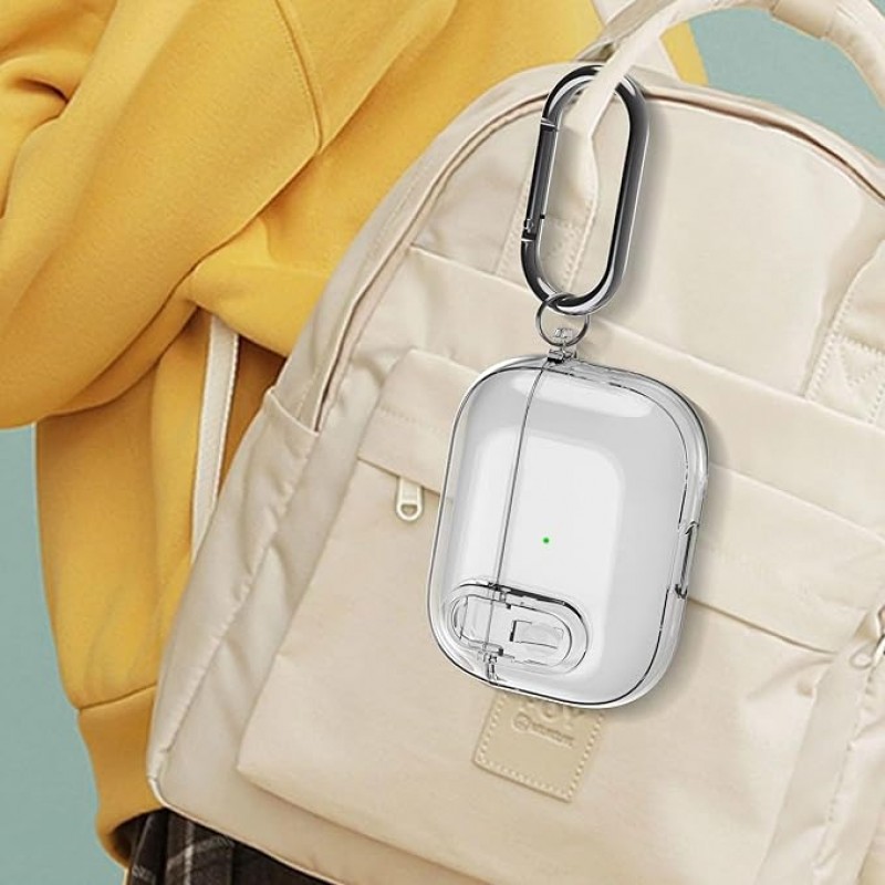 Θήκη Huawei Freebuds Pro 3 / 4 Silicone Skin with Carabiner Clear