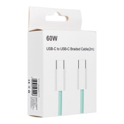 Καλώδιο Type C to Type C 60W 2m Green