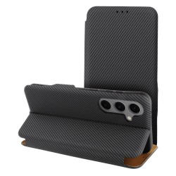 Θήκη Folio Side Magnet Book Case Compatible With S-Pen For Samsung S24 Ultra S928 Grey
