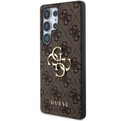 Θήκη Guess PU 4G Metal Logo Case for Samsung Galaxy S25 Ultra 5G S938 Brown