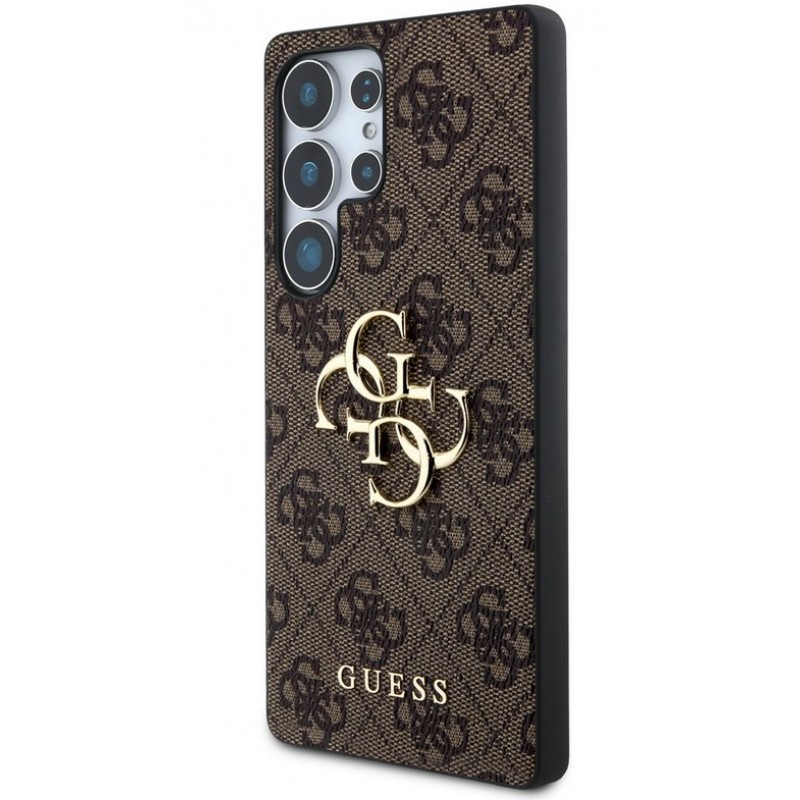 Θήκη Guess PU 4G Metal Logo Case for Samsung Galaxy S25 Ultra 5G S938 Brown