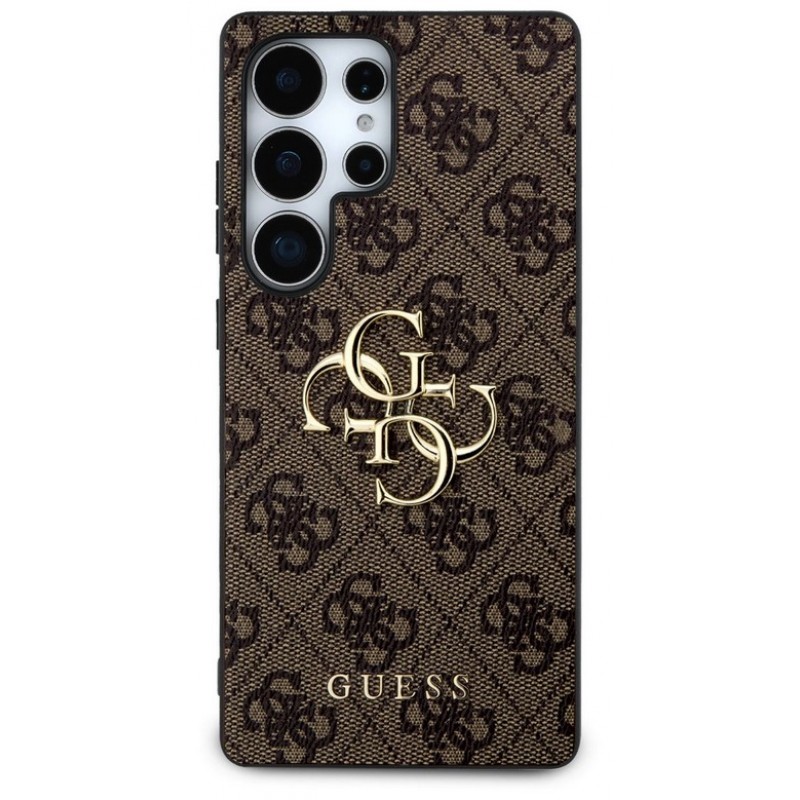 Θήκη Guess PU 4G Metal Logo Case for Samsung Galaxy S25 Ultra 5G S938 Brown
