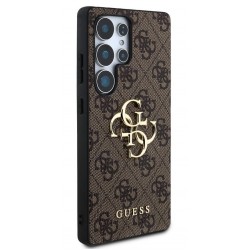 Θήκη Guess PU 4G Metal Logo Case for Samsung Galaxy S25 Ultra 5G S938 Brown