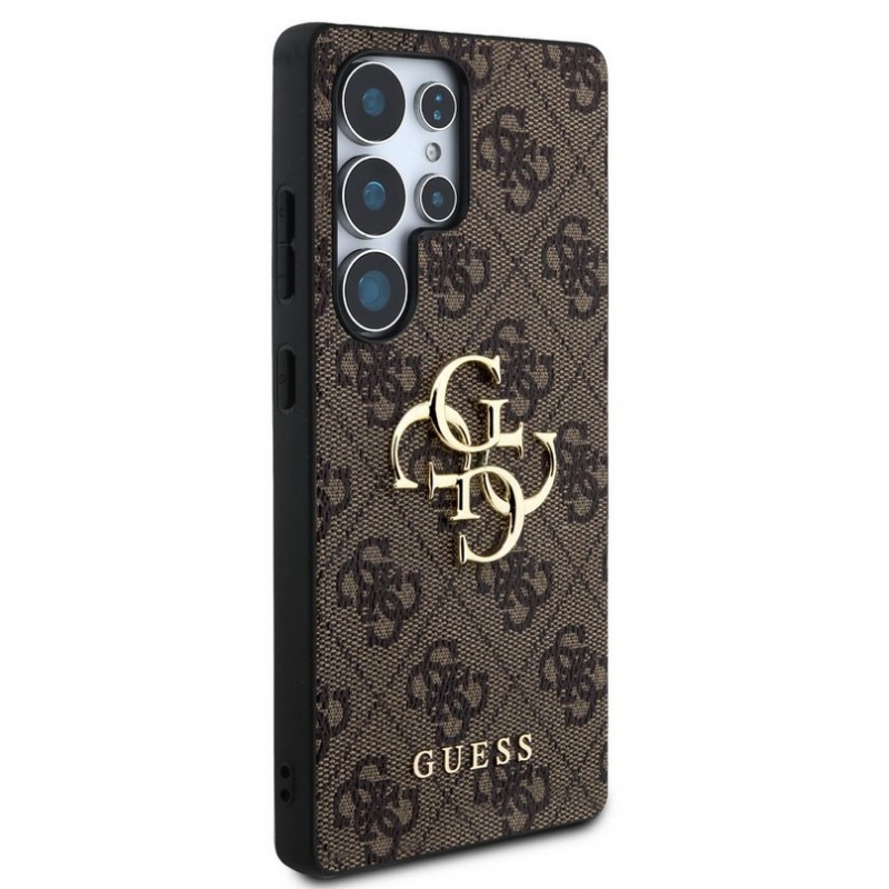 Θήκη Guess PU 4G Metal Logo Case for Samsung Galaxy S25 Ultra 5G S938 Brown