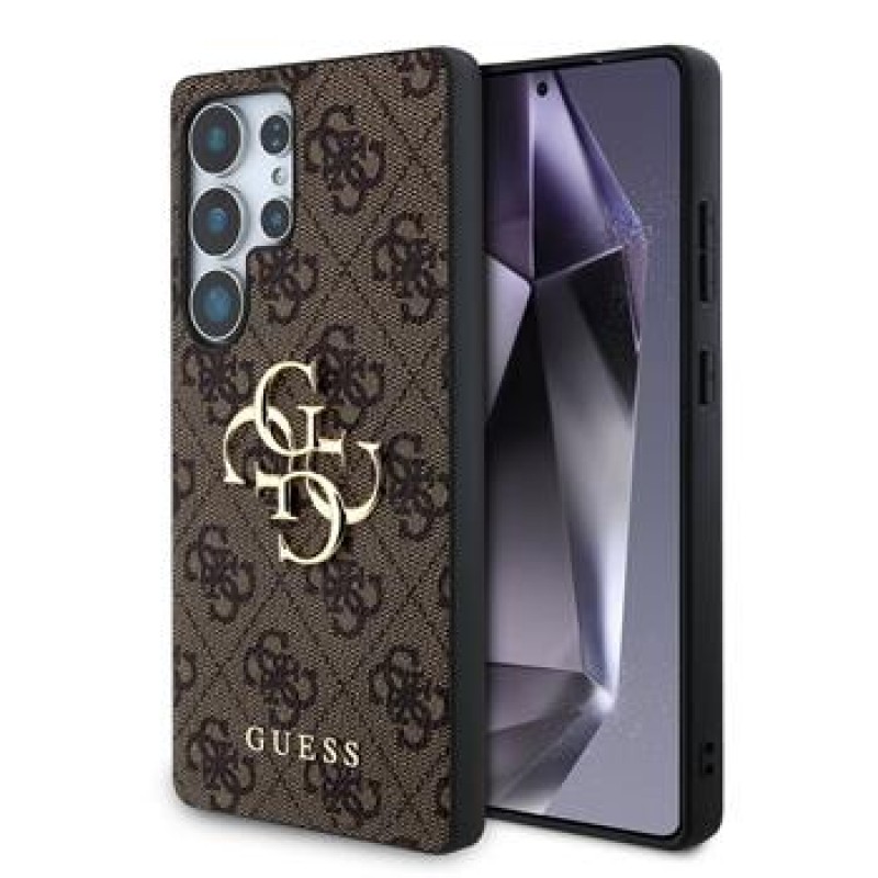 Θήκη Guess PU 4G Metal Logo Case for Samsung Galaxy S25 Ultra 5G S938 Brown
