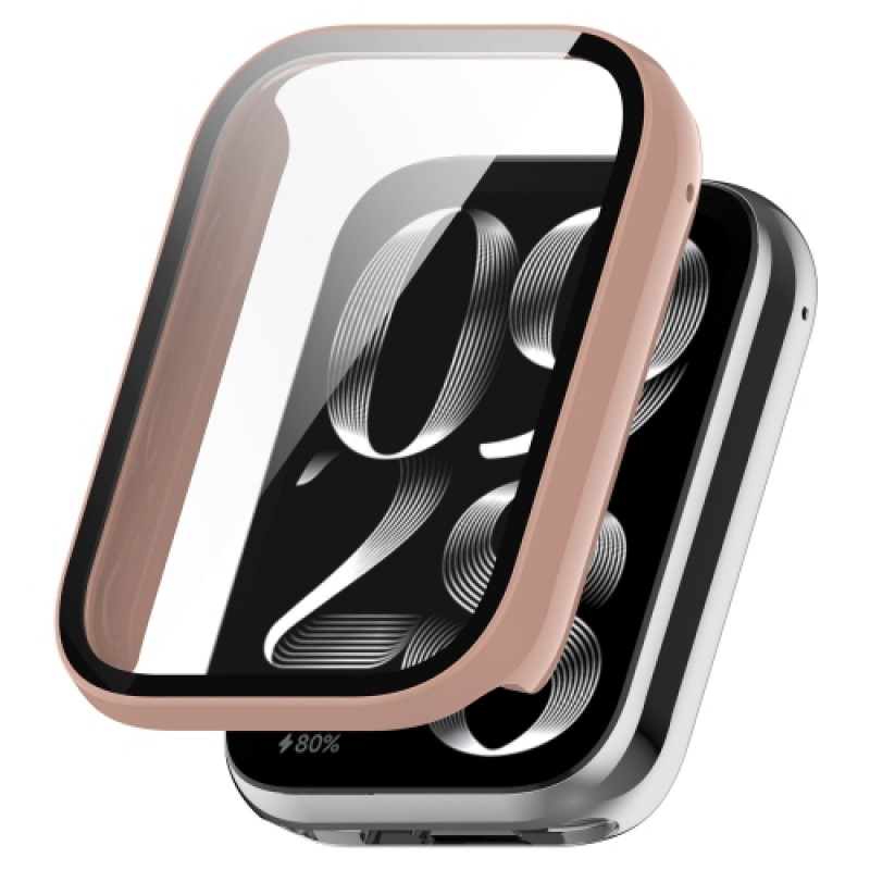 Θήκη PC Full Glass Screen Protector Xiaomi Band 9 Pro Pink Θήκη PC Full Glass Screen Protector Xiaomi Band 9 Pro Pink