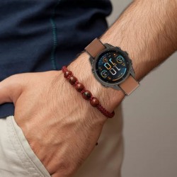 Ανταλλακτικό λουράκι Silicone & PU Leather Garmin Fenix 3/5x/3HR/5X Plus/6x/6x Pro/7x Grey (26mm)