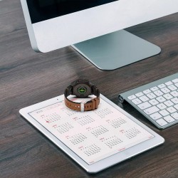 Ανταλλακτικό λουράκι Silicone & PU Leather Garmin Fenix 3/5x/3HR/5X Plus/6x/6x Pro/7x Grey (26mm)