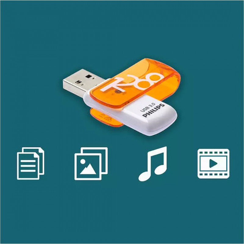 Philips Vivid 128GB USB 3.0 Stick Orange (FM12FD00B/00)