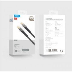 Καλώδιο Rock Z21 Type-C to Type-C 6A 100W 1.2m Black