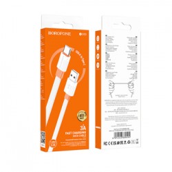 Καλώδιο Data Borofone BX89 USB to Type C - 3A 1m White-Orange