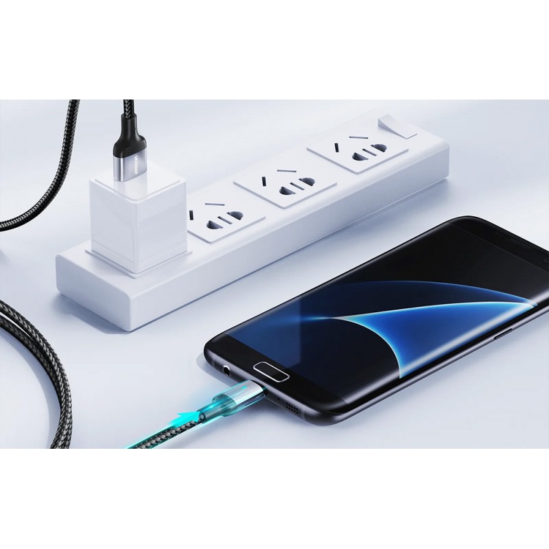 Καλώδιο Joyroom S-UM018A10 Braided USB to Micro USB 2m 2.4A Black Καλώδιο Joyroom S-UM018A10 Braided USB to Micro USB 2m 2.4A Black
