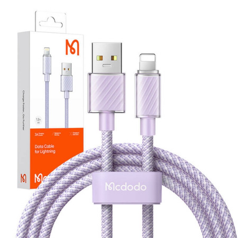 Καλώδιο Mcdodo Braided CA-3642 USB to Lightning 1.2m Puprle Καλώδιο Mcdodo Braided CA-3642 USB to Lightning 1.2m Puprle