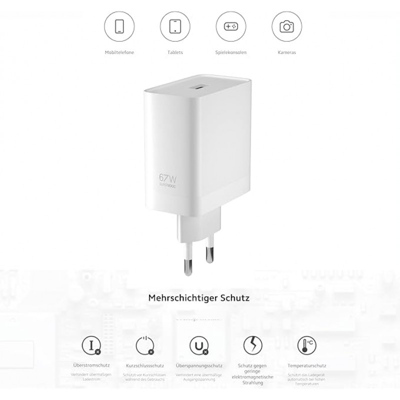 Φορτιστής Ταξιδιού Oppo Supervooc 67W White (Original Bulk Only Adapter) 