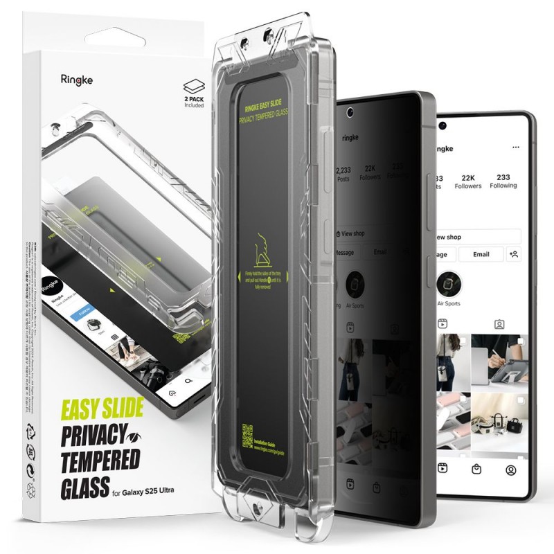 Γυαλί  Προστασίας Ringke Easy Slide 2-Pack Samsung Galaxy S25 Ultra 5G S938 Privacy