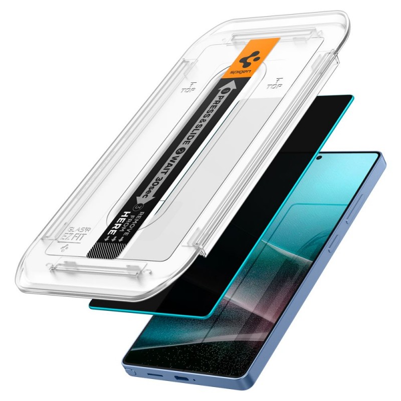 Γυαλί Προστασίας Spigen Glass EZ FIT HD 2-Pack Samsung Galaxy S25 Ultra Full Screen Cover Privacy (AGL09335)