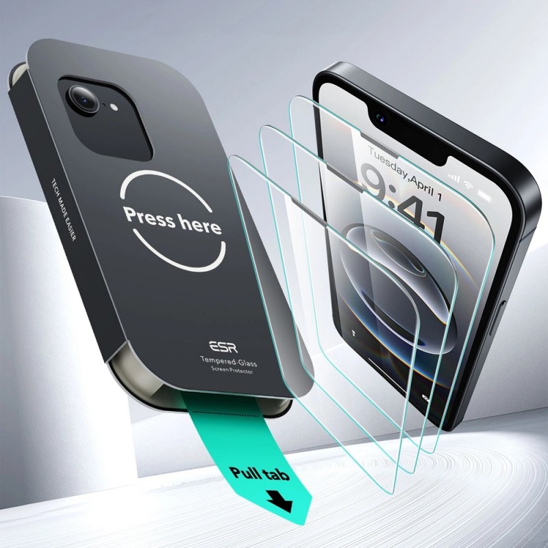 Γυαλί Προστασίας ESR UltraFit Apple iPhone 13 / 13 Pro / 14 / 16e (6.1") Tempered Glass Clear Γυαλί Προστασίας ESR UltraFit Apple iPhone 13 / 13 Pro / 14 / 16e (6.1") Tempered Glass Clear