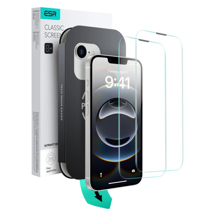 Γυαλί Προστασίας ESR UltraFit Apple iPhone 13 / 13 Pro / 14 / 16e (6.1") Tempered Glass Clear Γυαλί Προστασίας ESR UltraFit Apple iPhone 13 / 13 Pro / 14 / 16e (6.1") Tempered Glass Clear