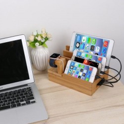 Βάση Φόρτισης Bamboo and Wood Charging Dock Desk Organizer for Apple iPhone/Apple Watch & AirPods Βάση Φόρτισης Bamboo and Wood Charging Dock Desk Organizer for Apple iPhone/Apple Watch & AirPods