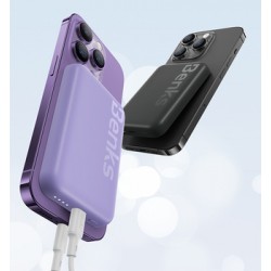 Εξωτερική Μπαταρία Benks Powerbank 6000mAh MP10 - Type C - Magnetic With Induction Charging Purple Εξωτερική Μπαταρία Benks Powerbank 6000mAh MP10 - Type C - Magnetic With Induction Charging Purple