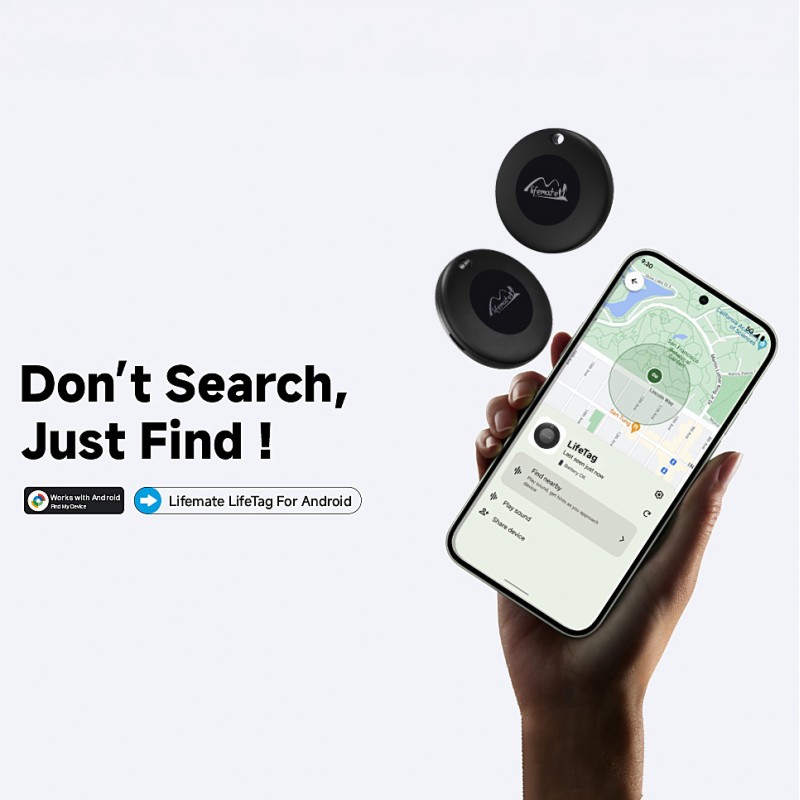 Lifemate/MiLi GPS Bluetooth LifeTag Tracker HD-P16-3 Android Black