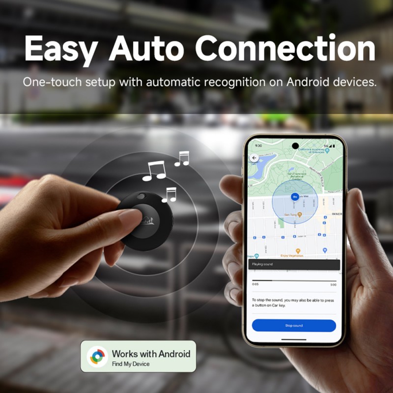 Lifemate/MiLi GPS Bluetooth LifeTag Tracker HD-P16-3 Android Black