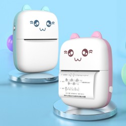 Φορητός Εκτυπωτής Mini Bluetooth Thermal Printer For Photos Notes White-Pink Φορητός Εκτυπωτής Mini Bluetooth Thermal Printer For Photos Notes White-Pink